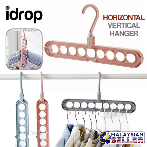idrop Horizontal Vertical Space Saving Multi-hang Hanger
