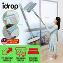 idrop 2 IN 1 Window Glass Wiper Telescopic Extendable Sweeper Cleaner