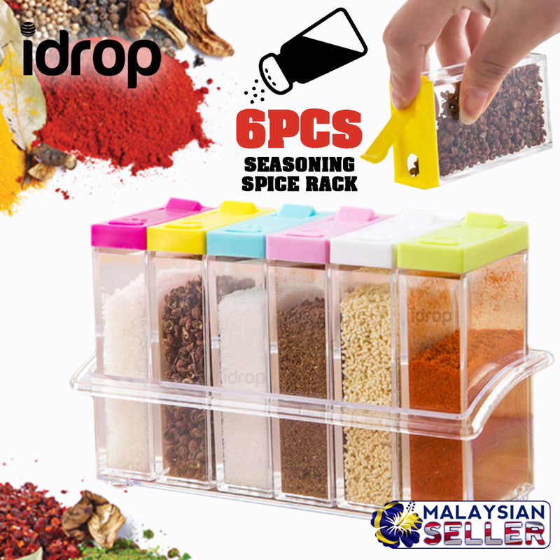 idrop [ 6PCS ] Seasoning Spice Rack Storage