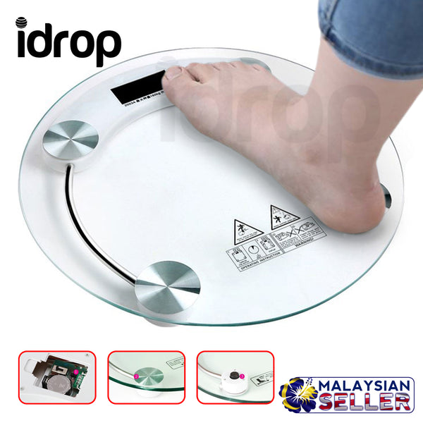 idrop Electronic Personal Digital Glass Weight Weighing Scale