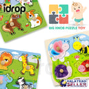 idrop BIG KNOB PUZZLE - Farm / Insect / Wild Animal Puzzle Toy