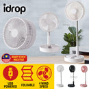 idrop Foldable Fan 3+1 Speed Portable Build In 7200mAh Battery