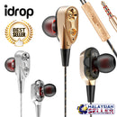 idrop QUADRO Double Ring Stereo Earphone Headset Headphone
