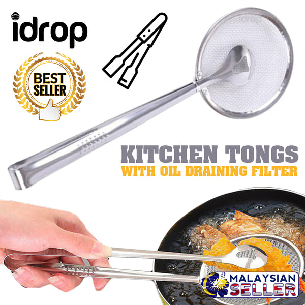 idrop FILTER CLIPPER - Kitchen Cooking Frying Tongs