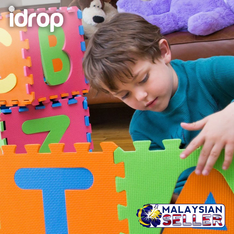 idrop Alphabet Puzzle Color Mat with Random Colorful Colors For Children Education