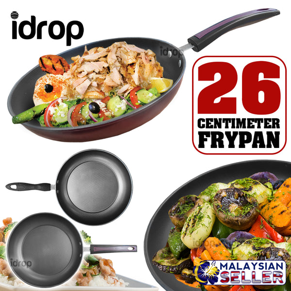 idrop 26CM Kitchen Cooking Frypan [ Maroon ]