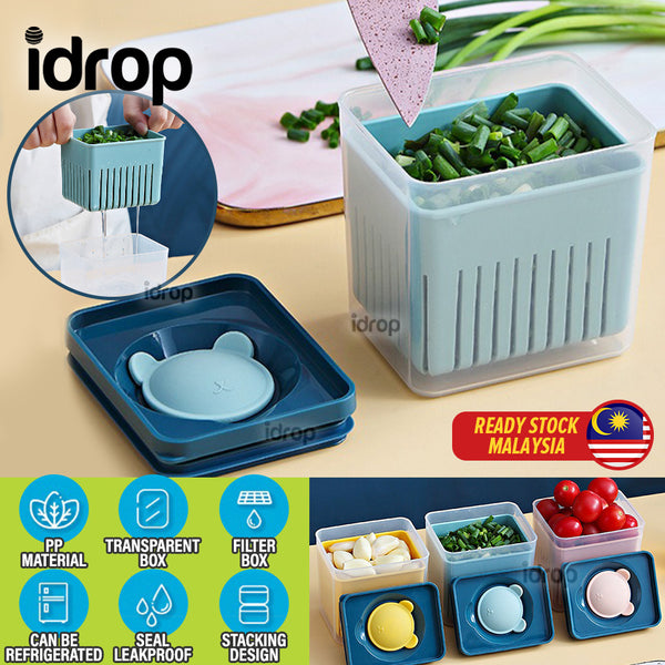 idrop Portable Sealed Fresh-Keeping Food Supplementary Food Storage Box [ BEAR DESIGN ] / Kotak Penyimpanan Makanan Mudah Alih Tidak Bocor Rekaan Beruang / 小熊密封罐