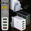 idrop 4 IN 1 Quick Charge 3.0 USB Charging 4-Port Plug ( 1pc ) / Palam Pengecasan Pantas / 快充充电插头 [ 1pc ]