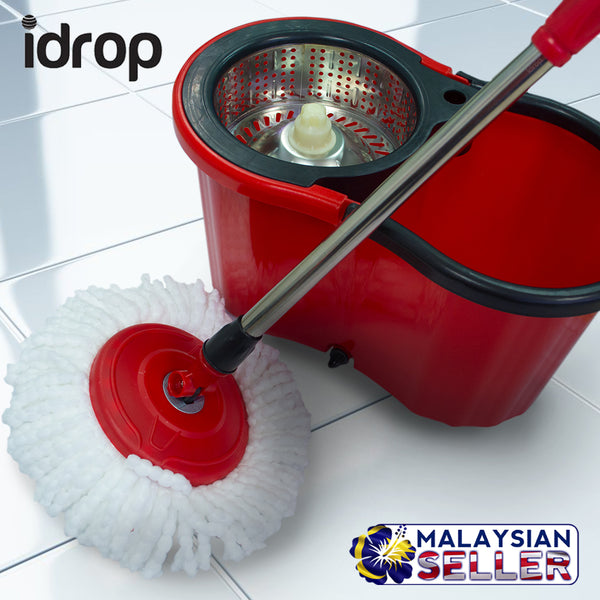 idrop Torbellino 360 Degree Spin Mop with Bucket  - Extendable Mop Handlle and easy to Dismantle