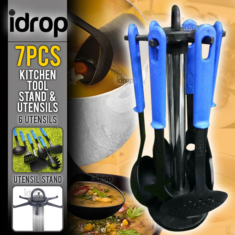 idrop 7pcs Kitchen Tool Stand + Kitchenware Utensils