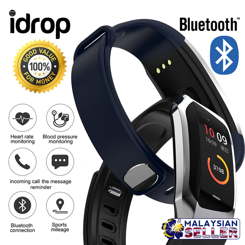 idrop E18 Sports Health Smart Watch - Bluetooth IP67 Waterproof Bracelet Band