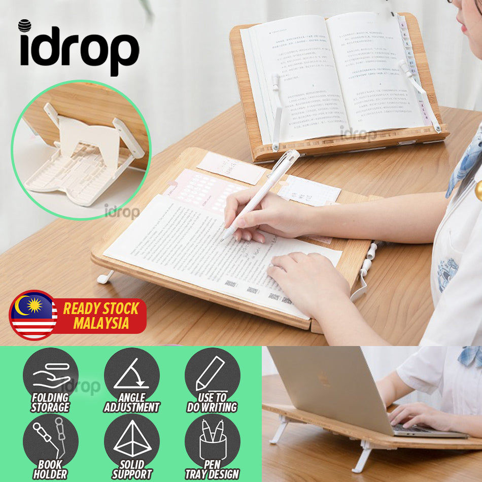 Reading Table Rack idrop Bamboo Wood Reading Working Table Rack Platform / Alas Membaca K
