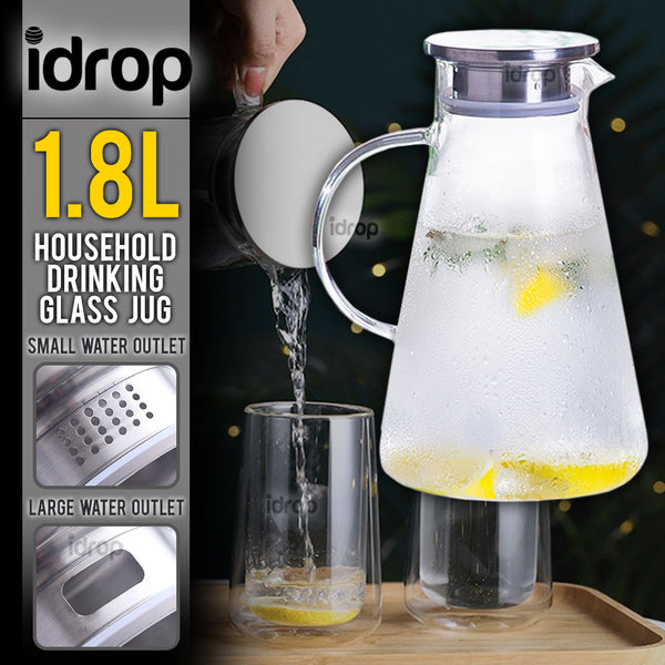 idrop 1.8L Household Kitchen Dining Drinking Glass Jug