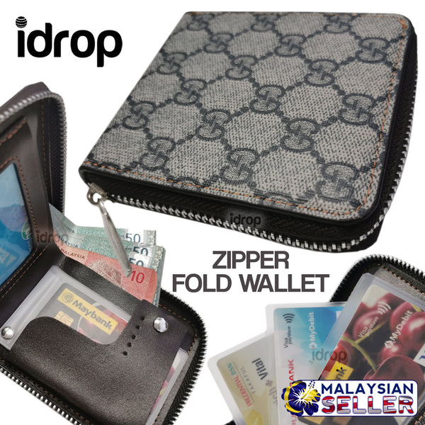 idrop Zipper Fold Wallet