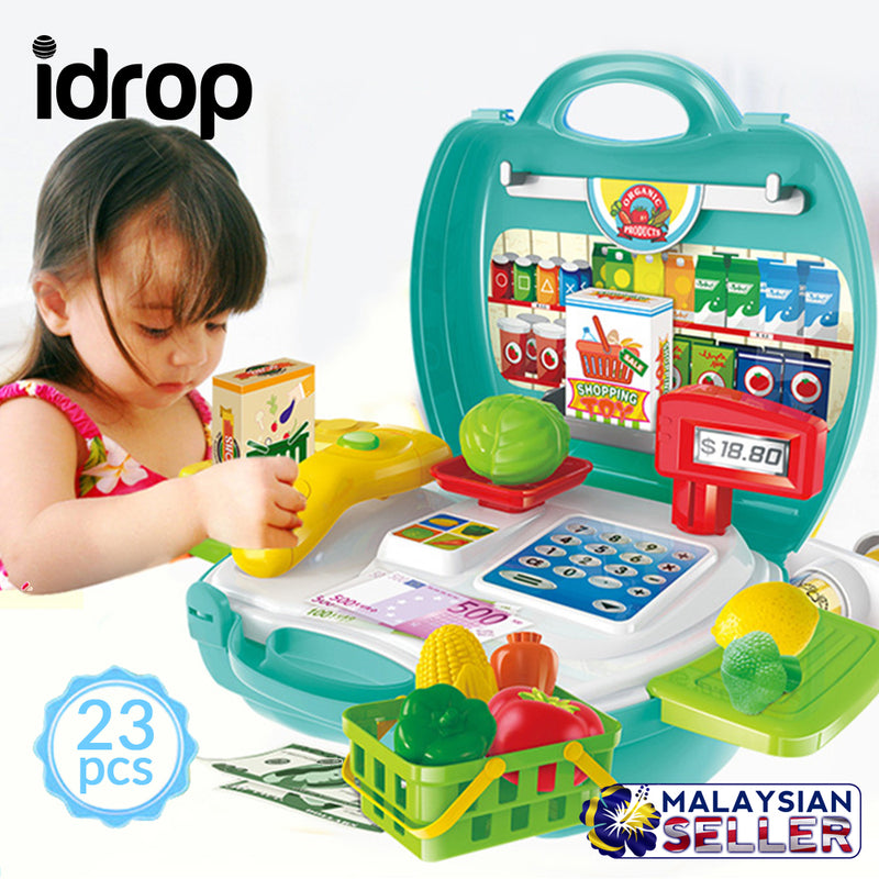 idrop DREAM THE SUITCASE - Organic Product Cashier Toy Set