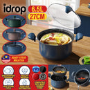 idrop [ 6.5L ] 27CM Multifunction Cooking Pot + Drainage Basket / Periuk Memasak Dengan bakul Basuh / 27CM多功能烹饪锅6.5L