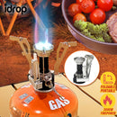 idrop Outdoor Camping Mini Stove Compact Foldable Gas Cooker Burner / Dapur Masak Mudah Alih Senang Lipat / 拓村户外野营炉子露营野炊气炉具便携燃气高山炉头野外迷你瓦斯炉