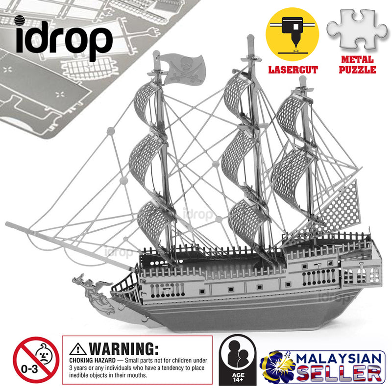 idrop BLACK PEARL SHIP [ Nano Puzzle ] - 3D Lasercut Metal Puzzle
