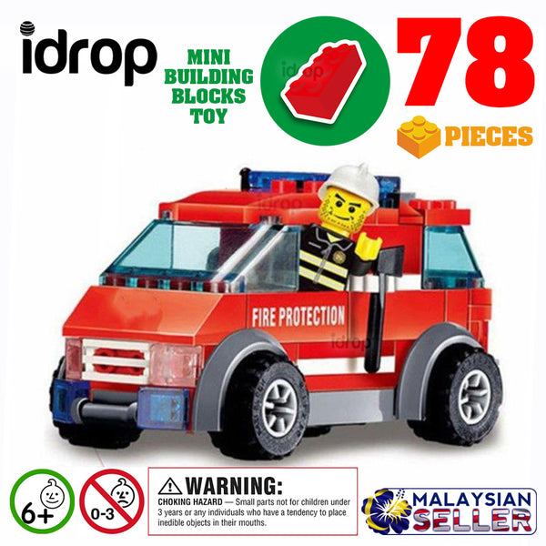 idrop [ FIRE FIGHTING ] City Series Building Block Toy ( 78 pcs )