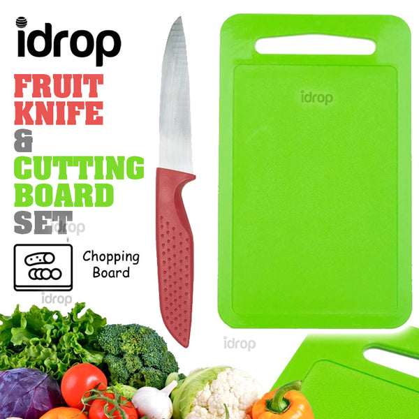 idrop Fruit Cutting Knife and Chopping Board Set Cutlery Kitchen Tools