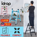 idrop 3 LAYER Foldable Compact Standing Step Household Ladder