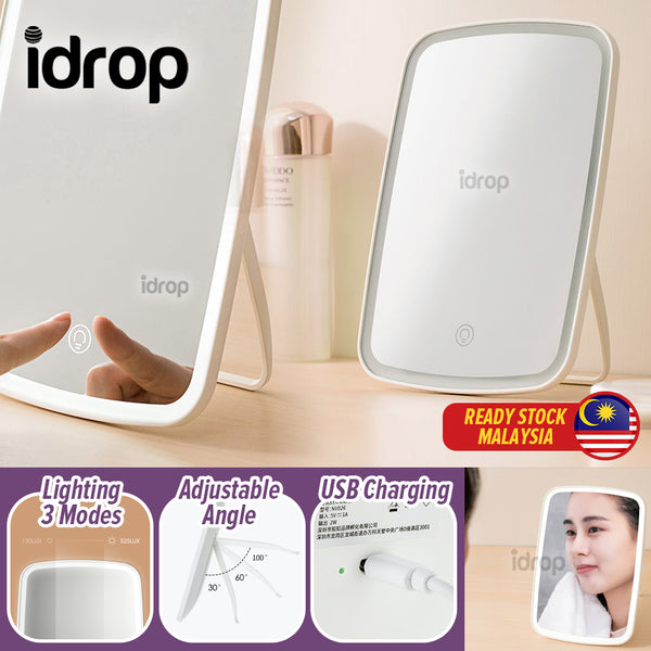 idrop Makeup Cosmetic Vanity Mirror with LED Bright Light & USB Rechargeable Battery