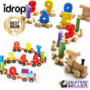 idrop NUMBER TRAIN - Numeric Wooden Train Learning Toy