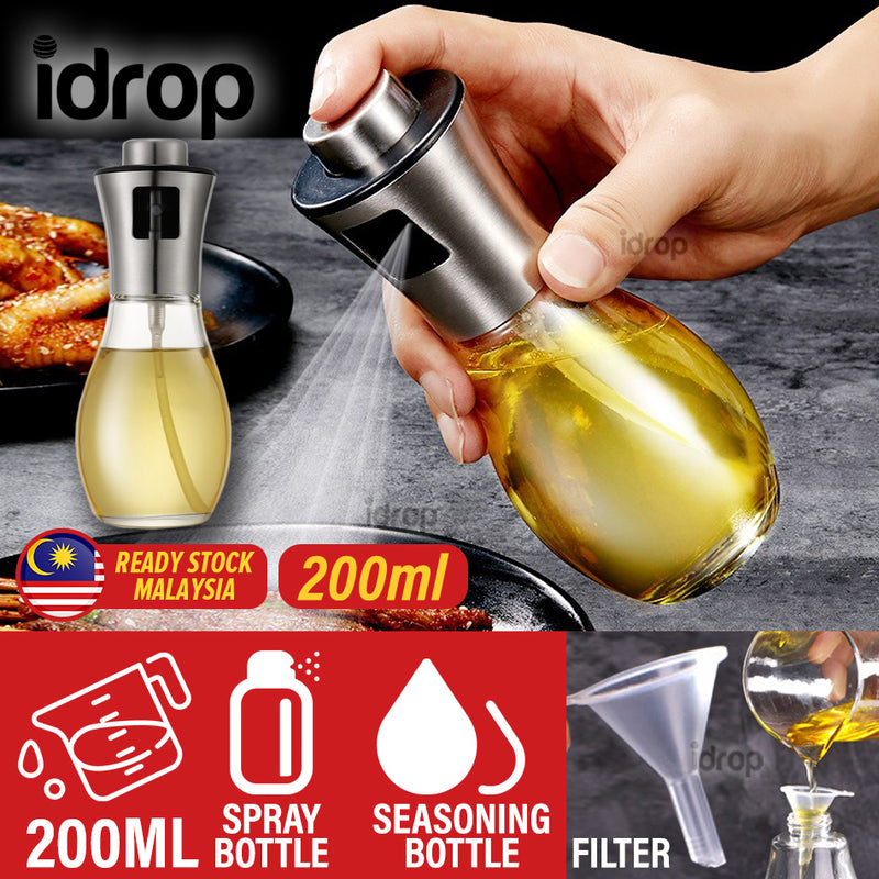 idrop 200ML Kitchen Seasoning Spray Glass Oil Bottle