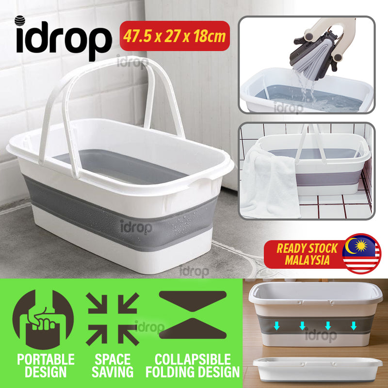 idrop Foldable Collapsible Household Laundry and Washing Mop Clean ing Bucket