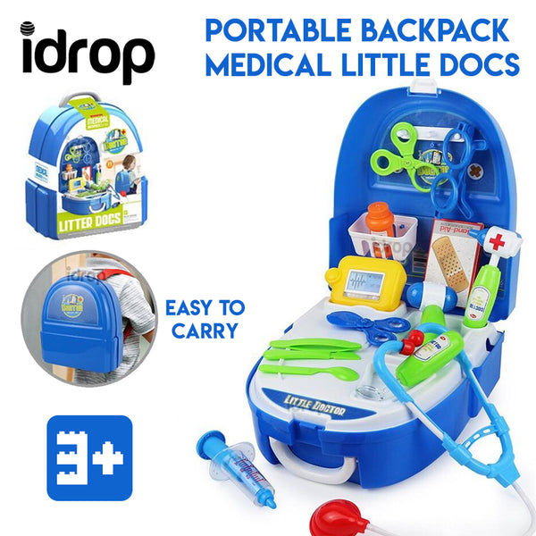 Idrop Portable Backpack Pretend Game Medical Little Docs Toys