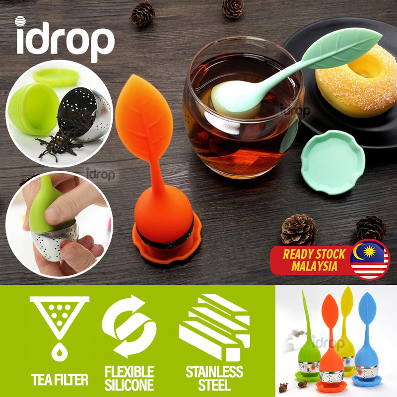 idrop Stainless Steel & Silicone Filter Tea Ball / Penapis Teh / 硅胶茶隔(不锈钢)