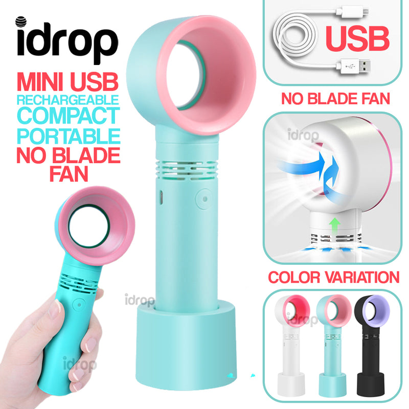idrop Mini USB Rechargeable Compact Portable No Blade Fan