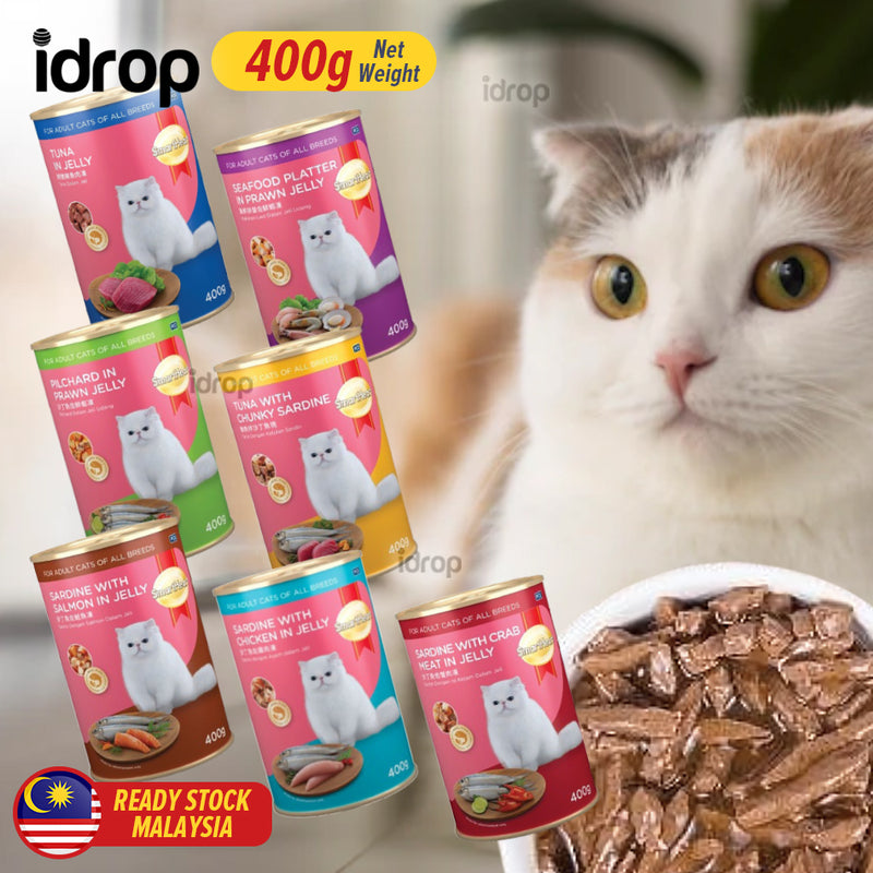 idrop [ 400g ] SmartHeart Pet Cat Canned Food Cat Wet Food / Makanan Basah Kucing Haiwan Peliharaan / 宠物猫罐头猫湿粮