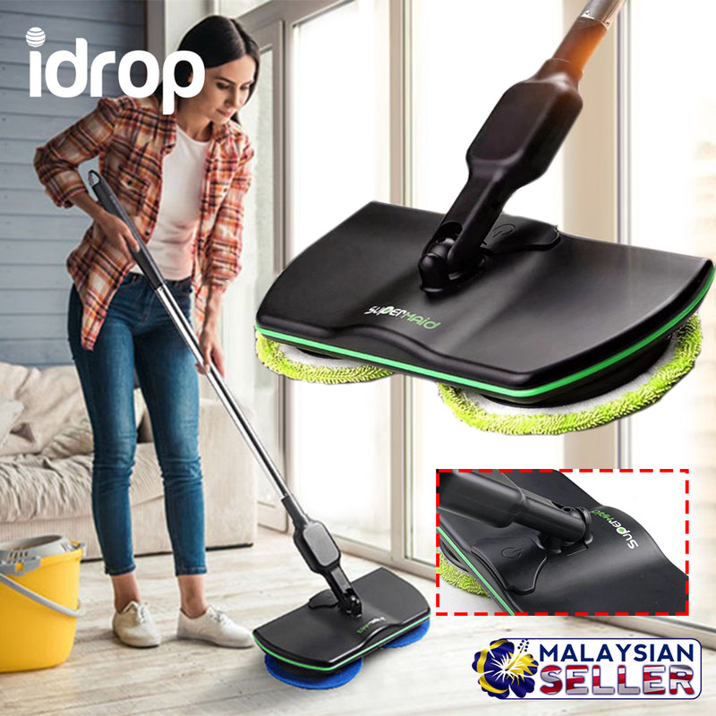 idrop SUPERMAID Cordless & Rechargeable Rotary Double Electric Spin Mop