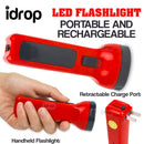 idrop LED Light Rechargeable Flashlight Bright Torch Light [ 4X 0.1W ]