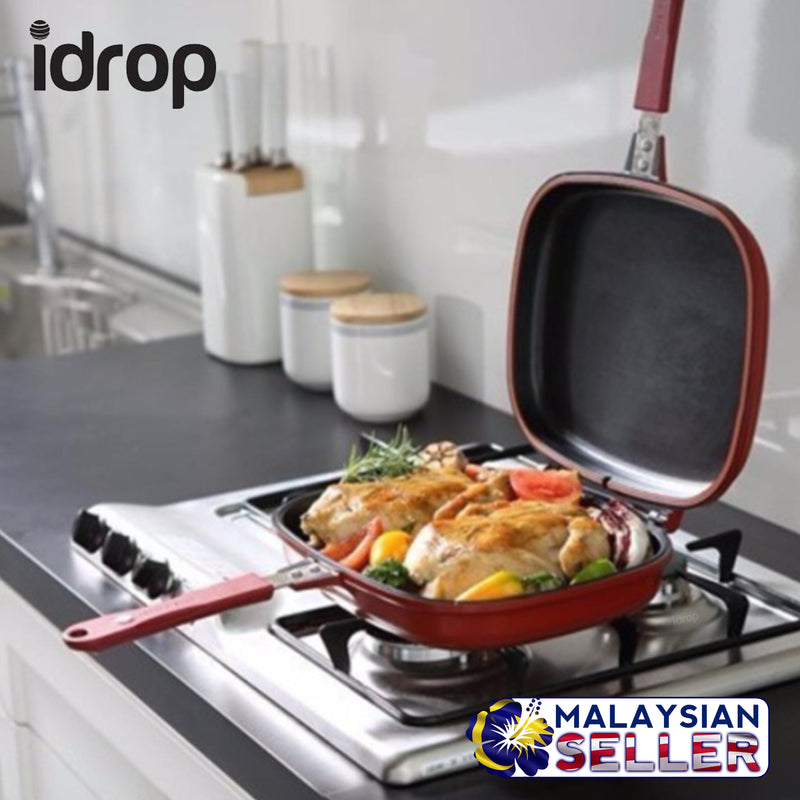 idrop 36cm Double Sided Grilling Frying Pan