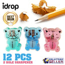 idrop DAIMARSE [ 12pcs ] - 2 Hole Cat Pencil Sharpener DMS-086