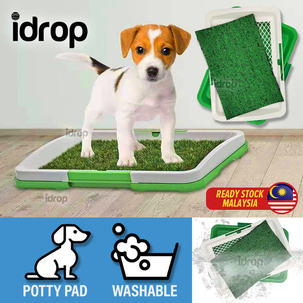 idrop Pet Puppy Potty Training Pad for Dogs Play Fake Grass Toilet Mat / Alas Berak Latihan Haiwan Peliharaan Anjing / 宠物小狗便盆训练垫狗玩假草马桶垫