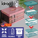 idrop Foldable Compact Transparent Colorful Book Storage Box