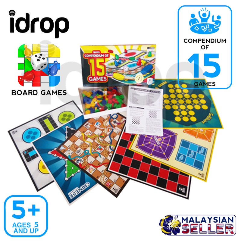 idrop Compendium of 15 Games [ SPM GAMES ] Multiple Multiplayer Interactive Board game [ SPM95 ]