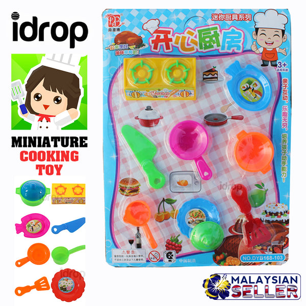 idrop Miniature Mini Kitchen Cooking Toy Set for Kids