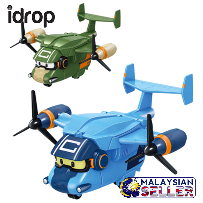 idrop Robo Car Toy Helicopter Plane - Children Play Toy [ RANDOM COLOR ]