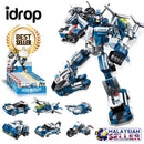 idrop [ ENLIGHTEN ] TRANSFORM MECHA Robot Police Transformer Toy