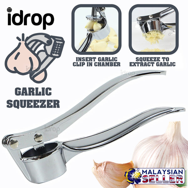idrop GARLIC PRESS - Garlic Clip Hand Squeezer