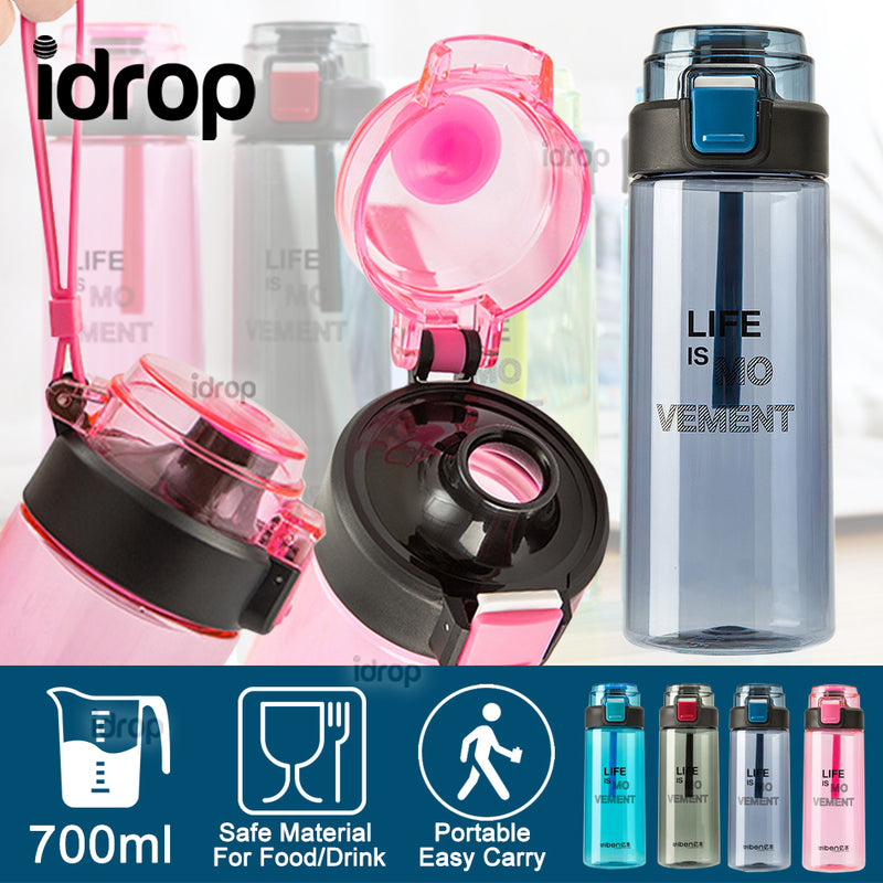 idrop 700ml Portable Flip Lid Sports Drinking Bottle