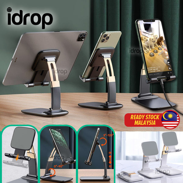 idrop Foldable Portable Smartphone & Tablet Desk Phone Stand Holder with Adjustable Angle