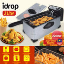 idrop [ 3 Liter ] 2200W Kitchen Electric Deep Fryer Cooker / Penggoreng Makanan / 2200W电油炸锅