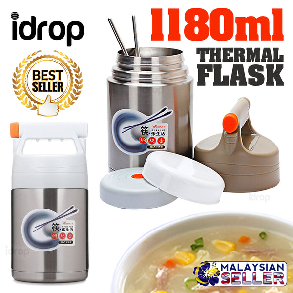 idrop 1180ml Vacuum Thermos Insulation Food Flask Container