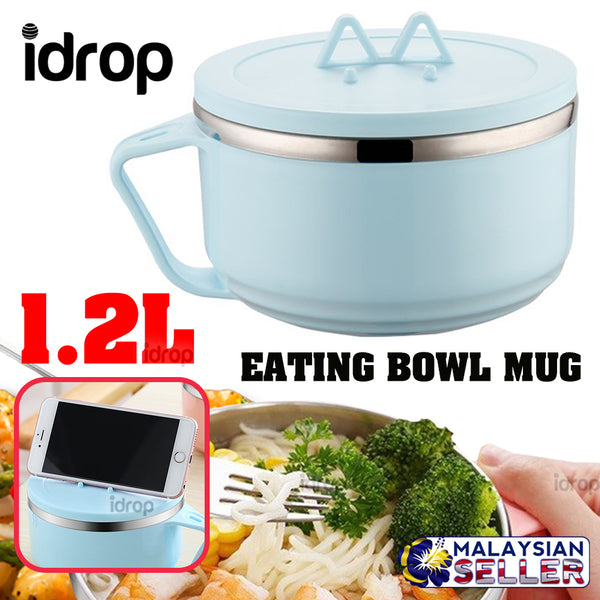 idrop 1.2L Eating Bowl Mug with Smartphone Stand
