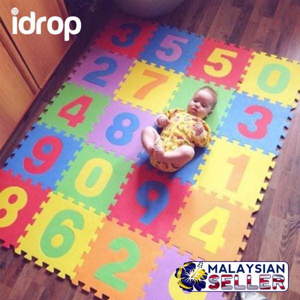 idrop Number EVA Foam Puzzle Color Mat with Random Colorful Colors For Baby / Children